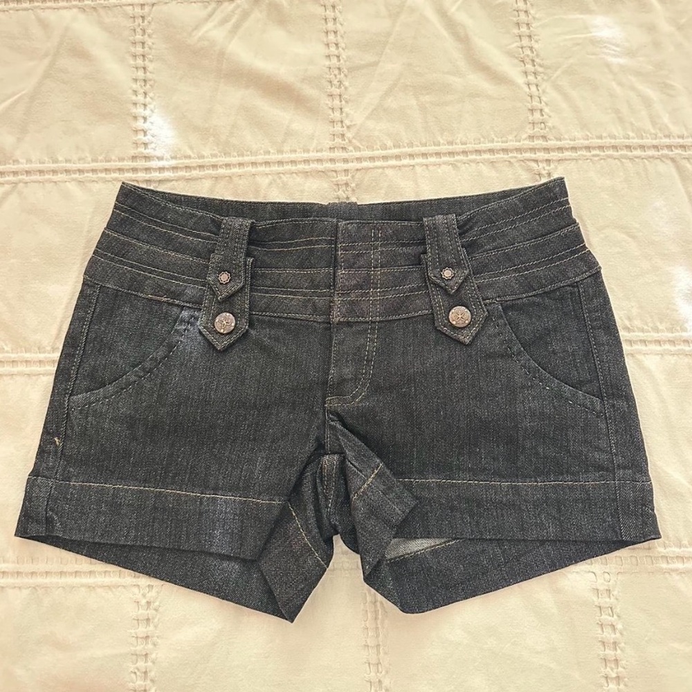One 5 One Charcoal Jean Shorts